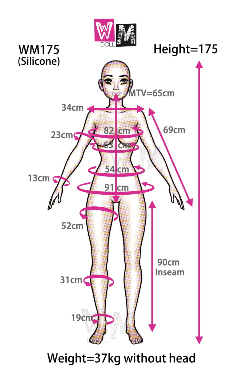 AK Doll poupée sexuelle brune Serena en silicone de 175cm avec une forte poitrine et un corps mince