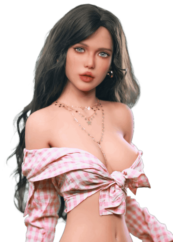 Firedoll Zoey | 157 cm Poupée Sexuelle (Sexdoll) Poupée sexuelle réaliste Firedoll Zoey 157 cm en TPE avec cheveux brun foncé, yeux bleu profond et silhouette sensuelle élancée, sex doll au look séduisant.